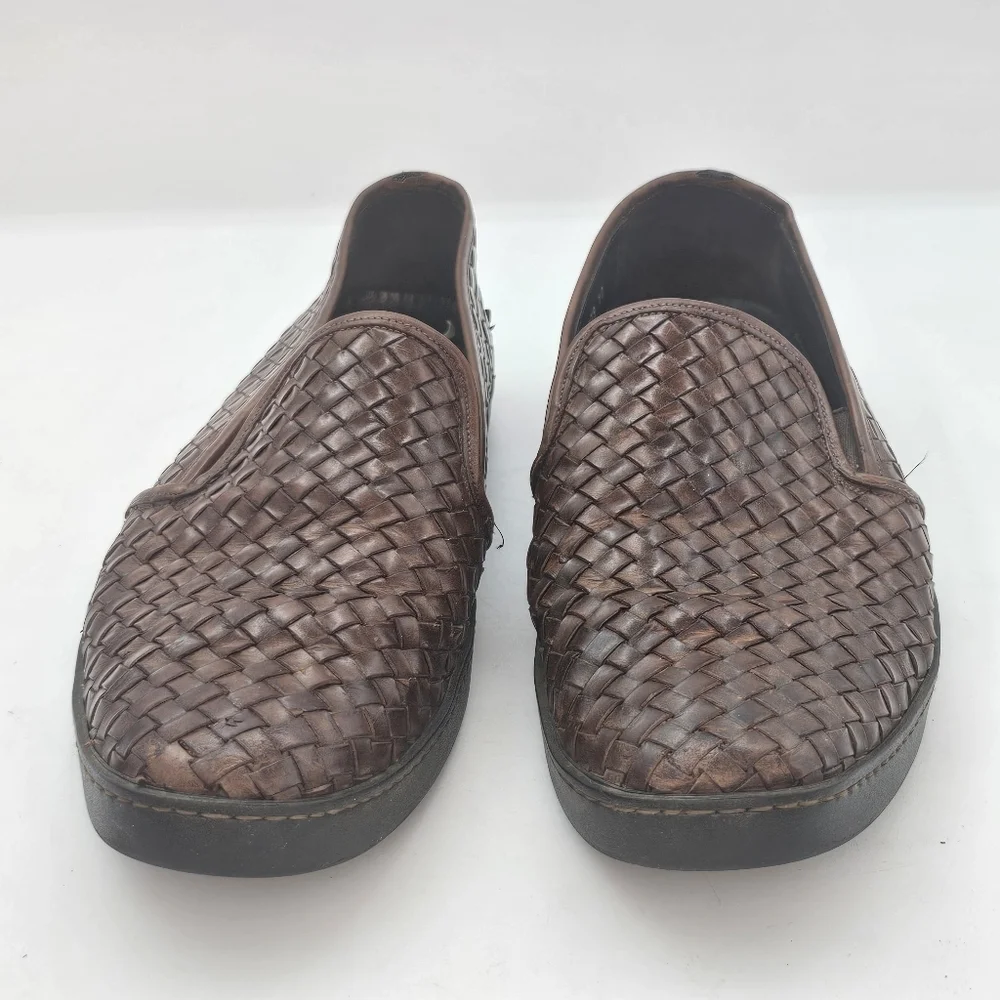 To Boot New York Adam Derrick Diverte Woven Leather Loafers Brown Men’s 10